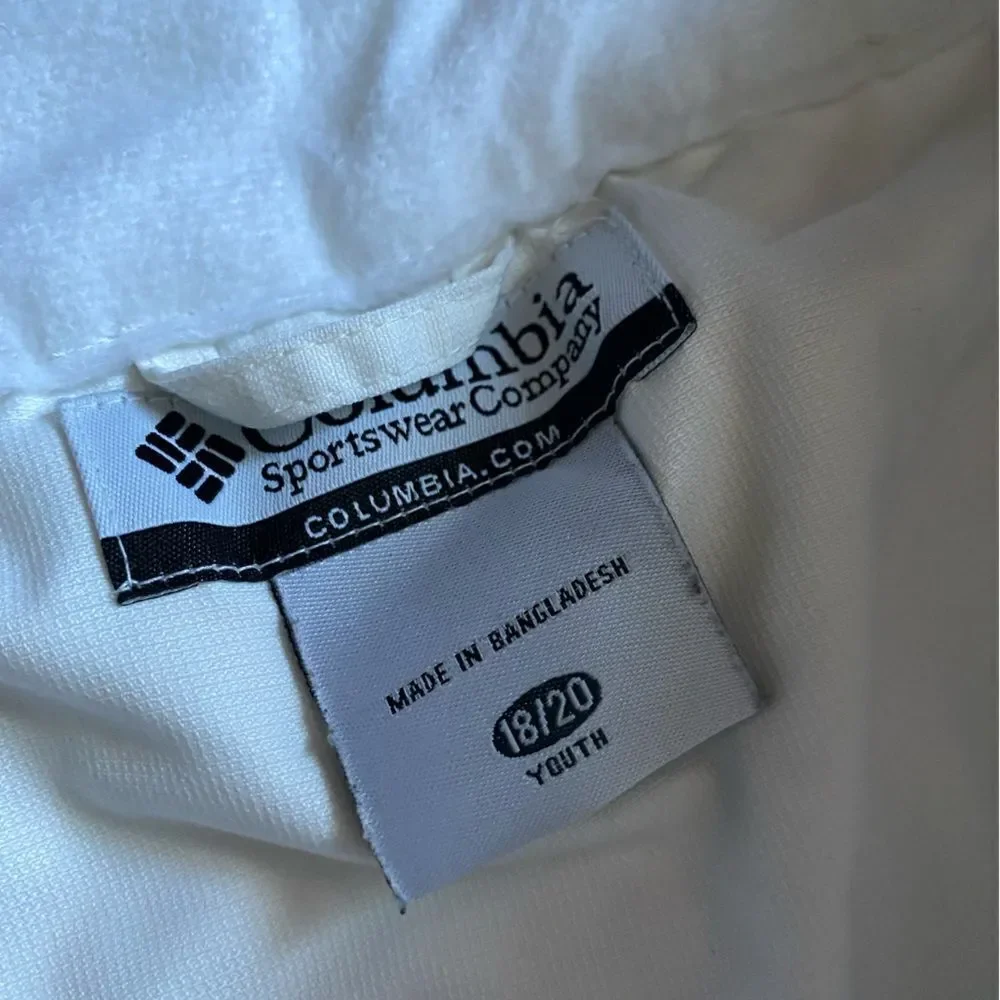 Columbia Waterproof Snow Ski Pants White Insulated Outdoor‎ Youth Size 18/20